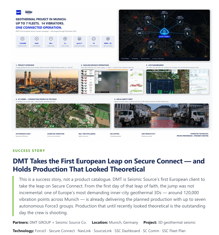 DMT Secure Connect large seismic operation in Munich